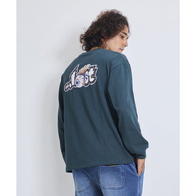 長袖 Tシャツ ロンT メンズ EYEBALL LAM （MOSS）