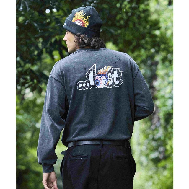 長袖 Tシャツ ロンT メンズ EYEBALL LAM （CBLK）
