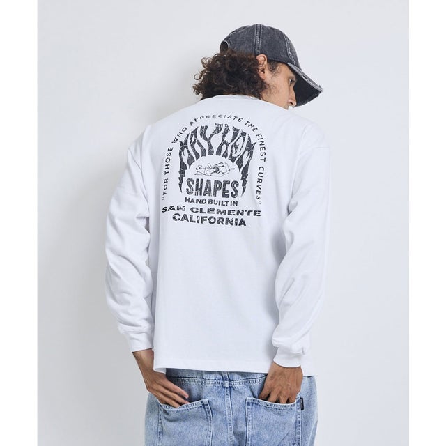 長袖 Tシャツ ロンT メンズ バックプリント MEYHEM （WHT）
