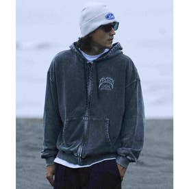 ジップアップ パーカー フーディー メンズ バックプリント MEYHEM （CBLK）
