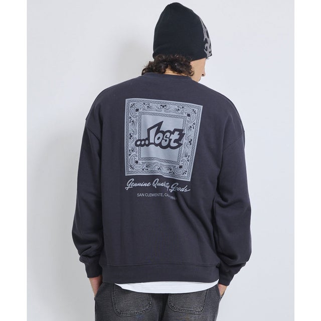トレーナー スウェット メンズ バックプリント SPACER CREW （OBLK）