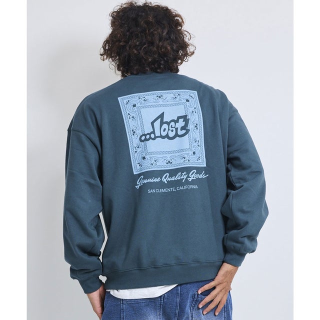 トレーナー スウェット メンズ バックプリント SPACER CREW （MOSS）