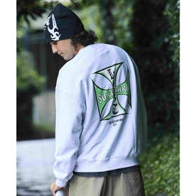 トレーナー スウェット メンズ 裏毛 CROSSED CREW （AGRAY）