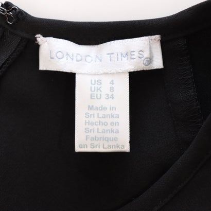 ロンドンタイムス LONDON TIMES 清楚なフレアのリトルブラックドレス （ブラック）｜詳細画像