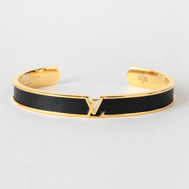 ブレスレット LV イニシャル BRACELET M1729S （ブラック/ゴールド）