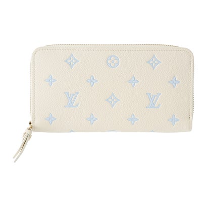 ルイ ヴィトン Louis Vuitton 長財布(ラウンドファスナー) モノグラム アンプラント ジッピー・ウォレット M28131 （ミルキーホワイト/ブルー）｜詳細画像
