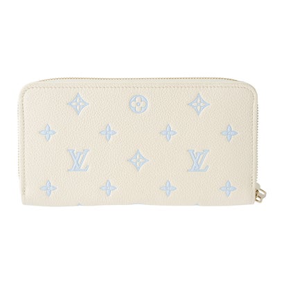 ルイ ヴィトン Louis Vuitton 長財布(ラウンドファスナー) モノグラム アンプラント ジッピー・ウォレット M28131 （ミルキーホワイト/ブルー）｜詳細画像