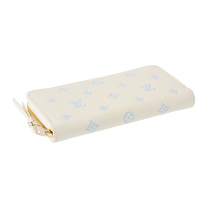 ルイ ヴィトン Louis Vuitton 長財布(ラウンドファスナー) モノグラム アンプラント ジッピー・ウォレット M28131 （ミルキーホワイト/ブルー）｜詳細画像