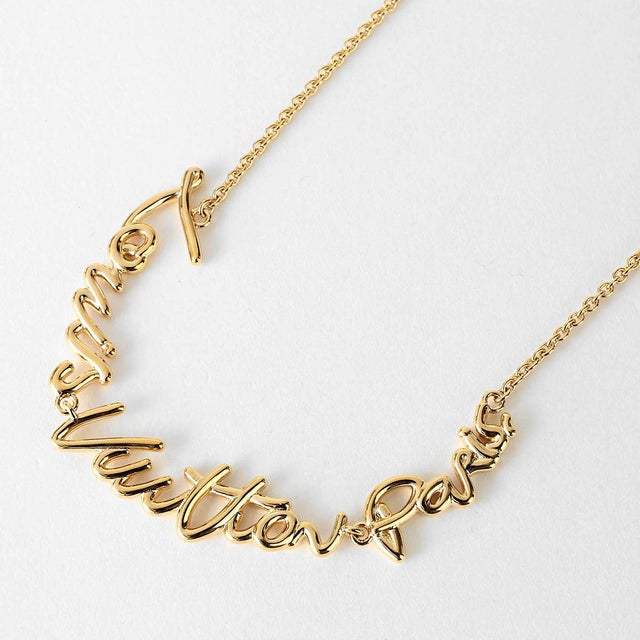 ネックレス LV スクリプト NECKLACE M03525 （ゴールド）