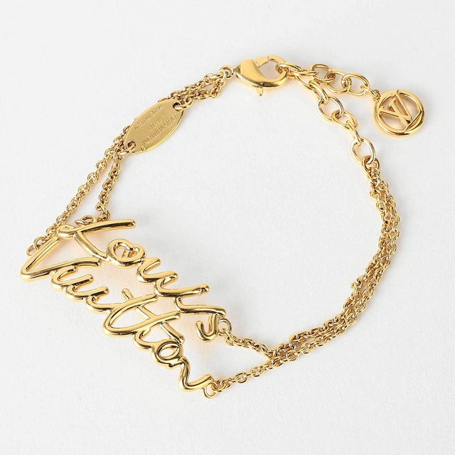 ブレスレット LV スクリプト BRACELET M1860A （ゴールド）