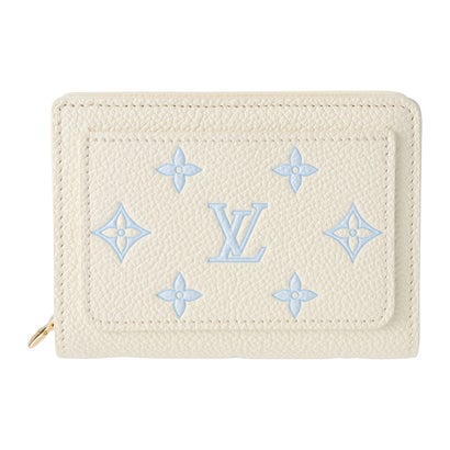ルイ ヴィトン Louis Vuitton 2つ折り財布 モノグラム アンプラント ポルトフォイユ・クレア M28274 （ミルキーホワイト/ブルー）｜詳細画像