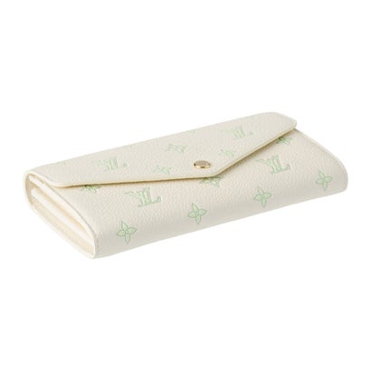ルイ ヴィトン Louis Vuitton 長財布 モノグラム アンプラント ポルトフォイユ・サラ M27740 （ミルキーホワイト/グリーン）｜詳細画像