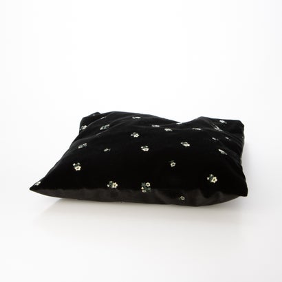 ベロア 小花刺繍トートバッグ / A4対応 （ブラック）｜詳細画像