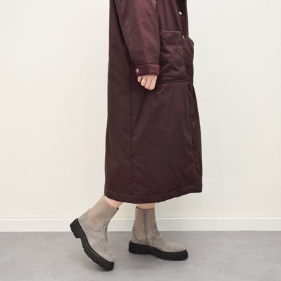 タンクソールリブニットショートブーツ （グレーコンビ）｜詳細画像