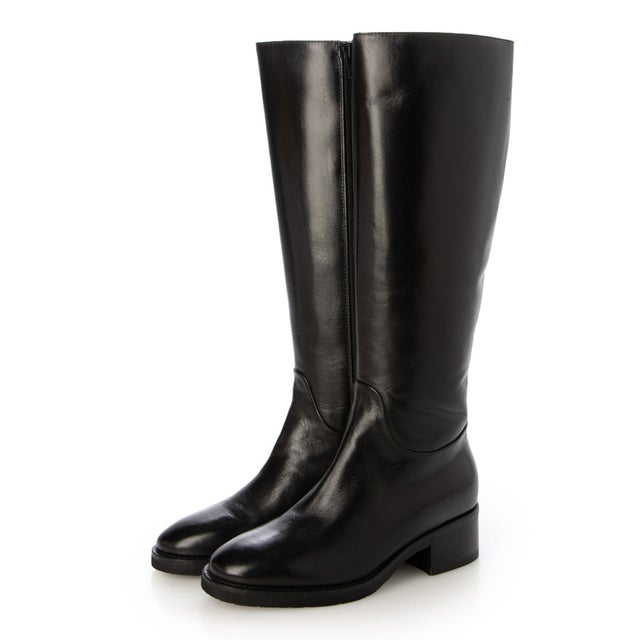シャープトゥロングブーツ （ブラック）
