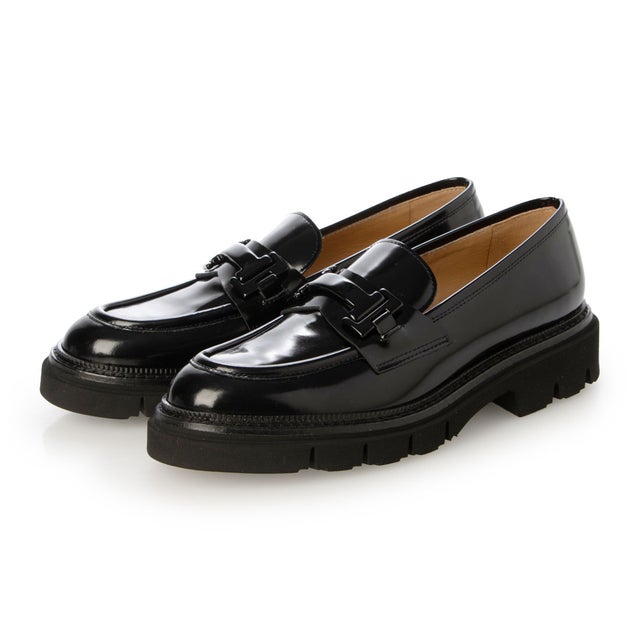 レザーローファー （BLACK）