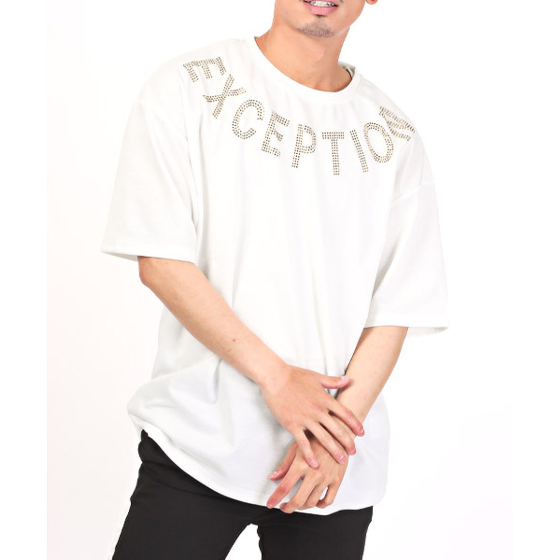 ラインストーン tシャツ メンズ ラグスタイル LUXSTYLE ラインストーン