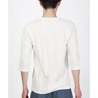 七分袖VネックTシャツ/トップス カットソー インナー 無地 定番 大きいサイズ カジュアル 上品 きれいめ おしゃれ （チャコール）｜詳細画像