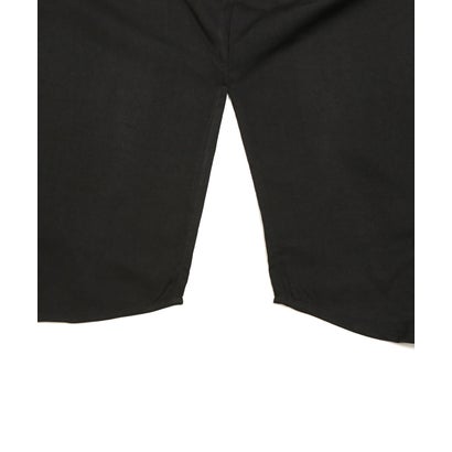 チェーンネックカラーピン付き無地ロング丈半袖シャツ/ロング丈 ビッグシャツ メンズ レディース チェーン ネックレス カラーピン タイピン チャーム （ブラック）｜詳細画像