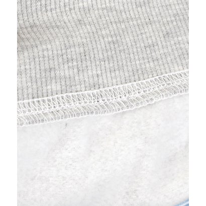 裏起毛サガラ刺繍トレーナー/裏起毛 あったか 暖か 防寒 長袖 クルーネック サガラ刺繍 ゴースト フラワー 花柄 スマイリー ワンポイント オーバーサイズ （Aグレー）｜詳細画像