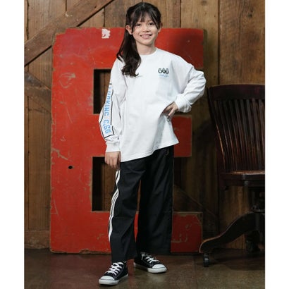 長袖 Tシャツ ロンT キッズ 子供 プリント （WHITE）｜詳細画像