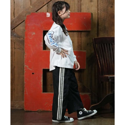 長袖 Tシャツ ロンT キッズ 子供 プリント （WHITE）｜詳細画像