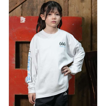 長袖 Tシャツ ロンT キッズ 子供 プリント （WHITE）｜詳細画像