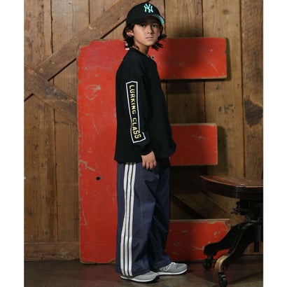長袖 Tシャツ ロンT キッズ 子供 プリント （BLACK）｜詳細画像