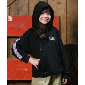 プルオーバー パーカー フーディー キッズ 子供 プリント （BLACK）