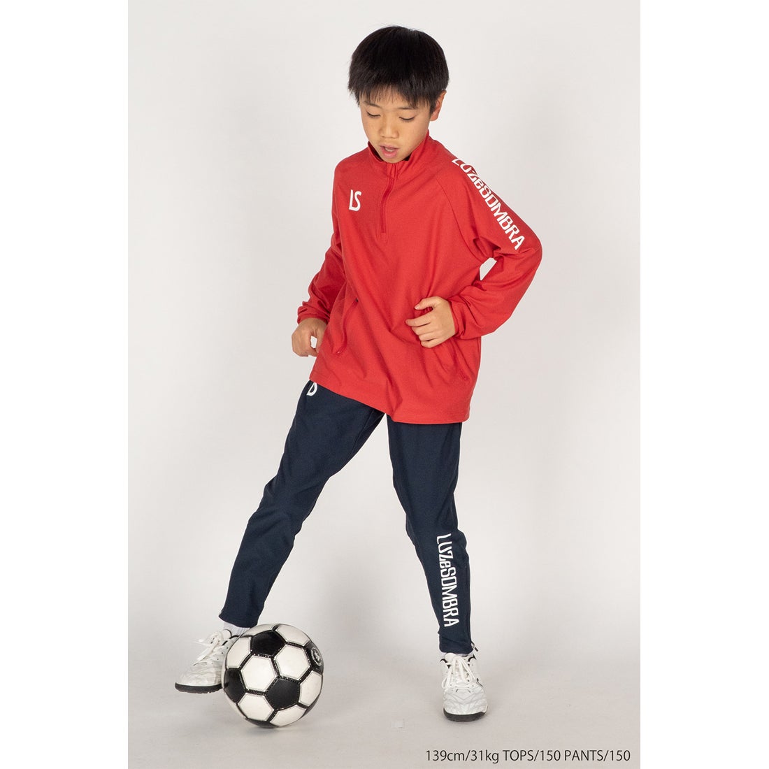 LUZeSOMBRA Jr LS DRY HALF ZIP(レッド) L2261011 RED トレーニング