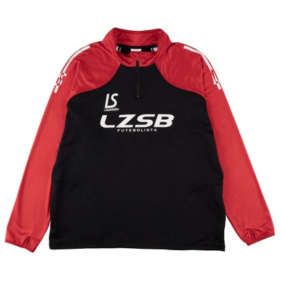 LUZeSOMBRA THICK HALF ZIP TOP(ブラック×レッド)｜詳細画像