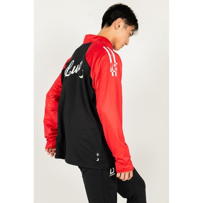 LUZeSOMBRA THICK HALF ZIP TOP(ブラック×レッド)｜詳細画像