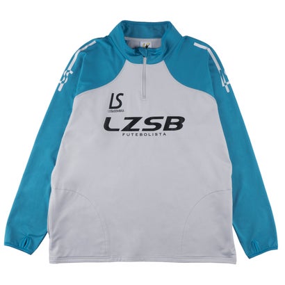 LUZeSOMBRA THICK HALF ZIP TOP(ライトグレー×ターコイズブルー)｜詳細画像