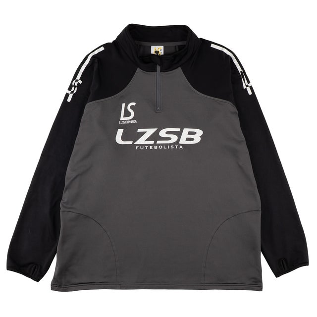 THICK HALF ZIP TOP(チャコール×ブラック)