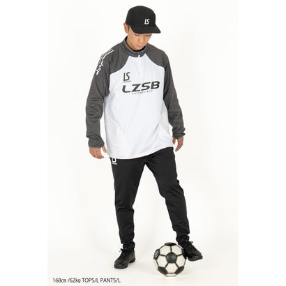 LUZeSOMBRA THICK HALF ZIP TOP(ホワイト×チャコール)｜詳細画像