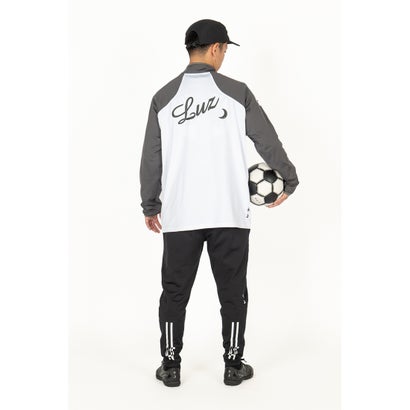 LUZeSOMBRA THICK HALF ZIP TOP(ホワイト×チャコール)｜詳細画像
