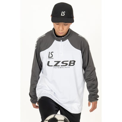 LUZeSOMBRA THICK HALF ZIP TOP(ホワイト×チャコール)｜詳細画像