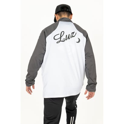 LUZeSOMBRA THICK HALF ZIP TOP(ホワイト×チャコール)｜詳細画像