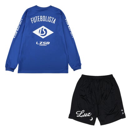 LUZeSOMBRA RHOMBUS L/S PRA SHIRT&SIMPLE STANDARD PRA PANTS(ブルー×ブラック)｜詳細画像