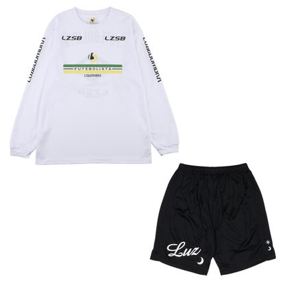 LUZeSOMBRA RHOMBUS L/S PRA SHIRT&SIMPLE STANDARD PRA PANTS(ホワイト×ブラック)｜詳細画像