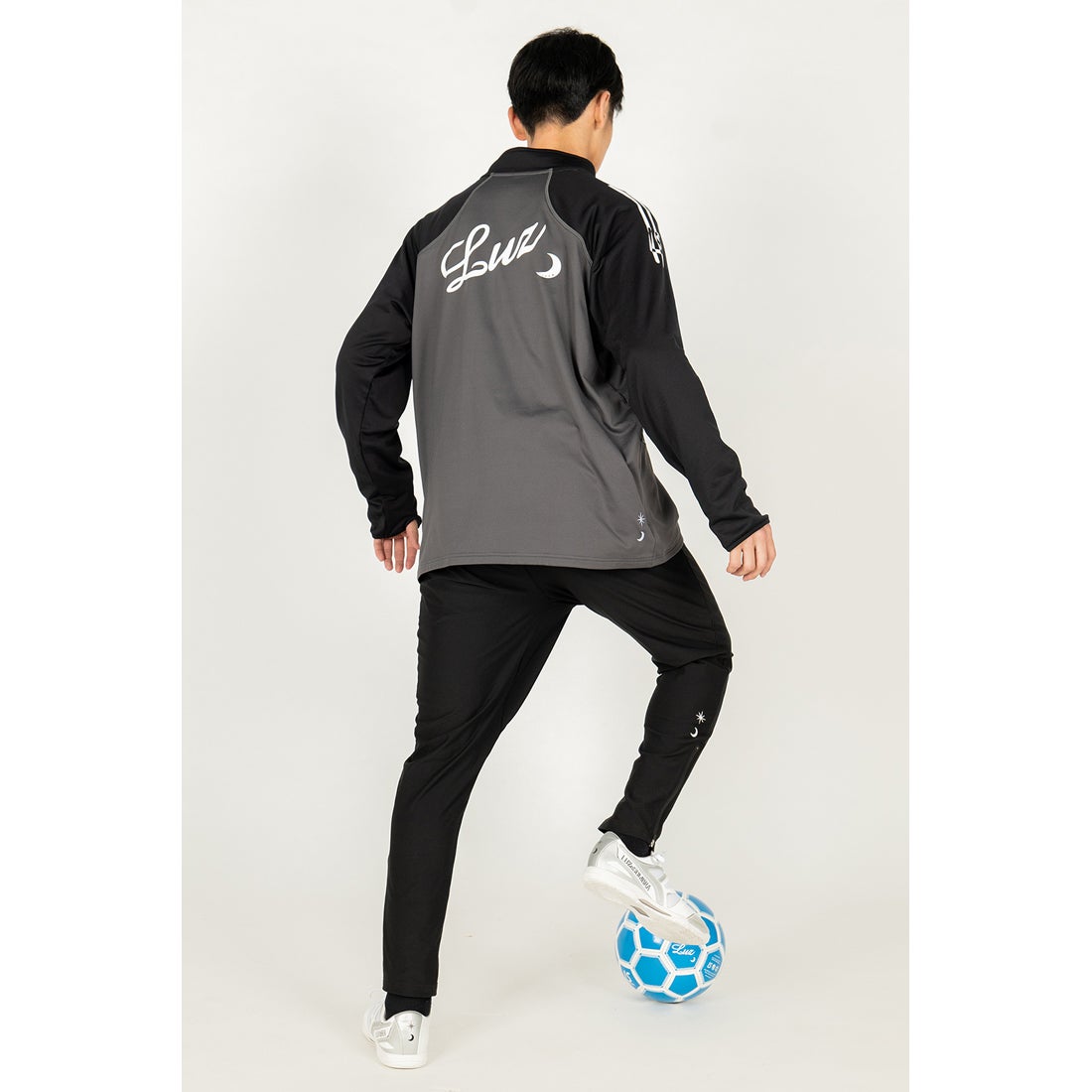 LUZeSOMBRA THICK HALF ZIP TOP&THICK SLIMFIT LONG PANTS(チャコール