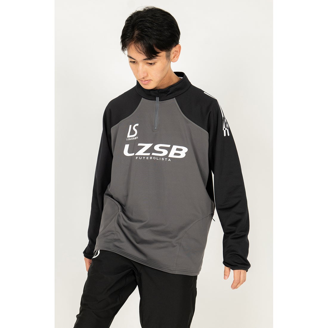 LUZeSOMBRA THICK HALF ZIP TOP&THICK SLIMFIT LONG PANTS(チャコール