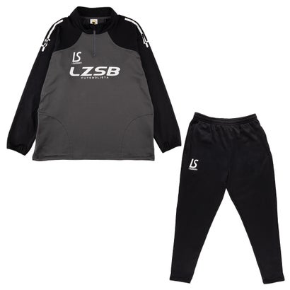 LUZeSOMBRA THICK HALF ZIP TOP&THICK SLIMFIT LONG PANTS(チャコール×ブラック)｜詳細画像