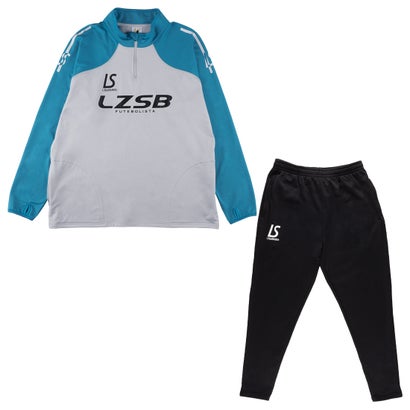 LUZeSOMBRA THICK HALF ZIP TOP&THICK SLIMFIT LONG PANTS(ライトグレー×ブラック)｜詳細画像