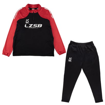 LUZeSOMBRA THICK HALF ZIP TOP&THICK SLIMFIT LONG PANTS(ブラック×ブラック)｜詳細画像