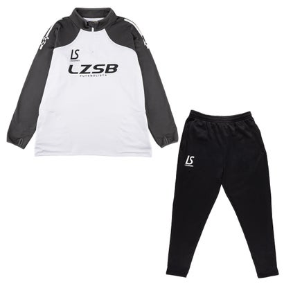 LUZeSOMBRA THICK HALF ZIP TOP&THICK SLIMFIT LONG PANTS(ホワイト×ブラック)｜詳細画像