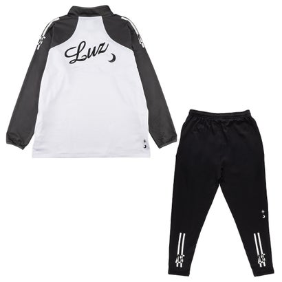 LUZeSOMBRA THICK HALF ZIP TOP&THICK SLIMFIT LONG PANTS(ホワイト×ブラック)｜詳細画像