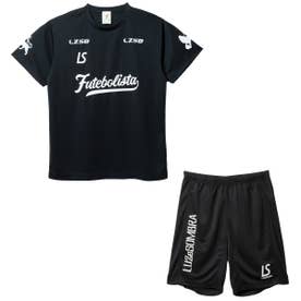 
         FUTEBOL ZIONプラシャツ＆シンプルスタンダードプラクティスパンツ(ブラック×ブラック)