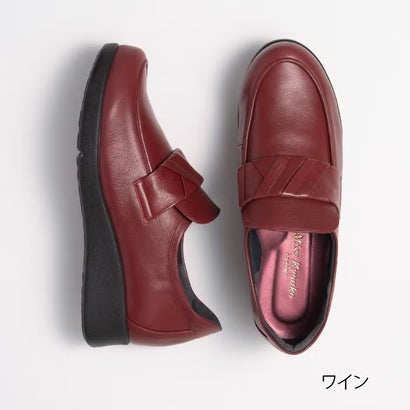 デザインベルトローファー （ワイン）｜詳細画像