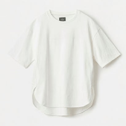アメリカンドライ天竺ラウンドヘムTシャツ （アイボリー）｜詳細画像
